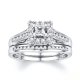 Diamond Bridal Set 5/8 ct tw Round-cut 10K White Gold